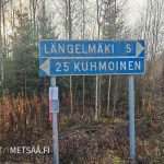Tieviitta Längelmäki 5 ja Kuhmoinen 25 ohjaamassa kohti Jämsän Huikkaanmäen metsätilaa.