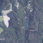 Ilmakuva metsätilasta, rajaus punaisella – myydään metsätila Pirkanmaa