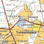 Maastokartta Ikaalisten Riitialassa sijaitsevasta Lähteenmäen metsätilasta