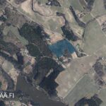 Ilmakuva myytävästä metsäisestä kohteesta