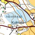 Maastokartta jossa näkyy Kulmalan metsätilan sijainti Kotisalontien varrella