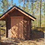 Puurakenteinen varastorakennus Mäntyhaka-metsätilalla