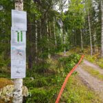 Myynti-ilmoitus ja kulkureitti myytävälle metsätila Vesilahti Simola -kohteelle