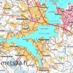 Ukkosmetsän rajat maastokartalla Ikaalisten Vatulassa