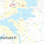 Ukkosmetsän sijainti suhteessa Ikaalisten keskustaan