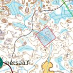 Maastokartta, johon Alyssa-Hilja-metsätilan rajat on merkitty punaisella