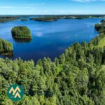 Kyrösjärven järvimaisema ja Saarilahden rantapalstan ympäristö ilmasta kuvattuna