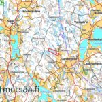 Maastokartta Kauppilan metsätilasta ja kiinteistön rajoista Sastamalassa