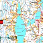 Kallio-tilan sijainti kartalla Kihniön länsipuolella