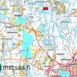 Hartusniemen metsäpalstan sijainti Parkanon keskustan luoteispuolella.
